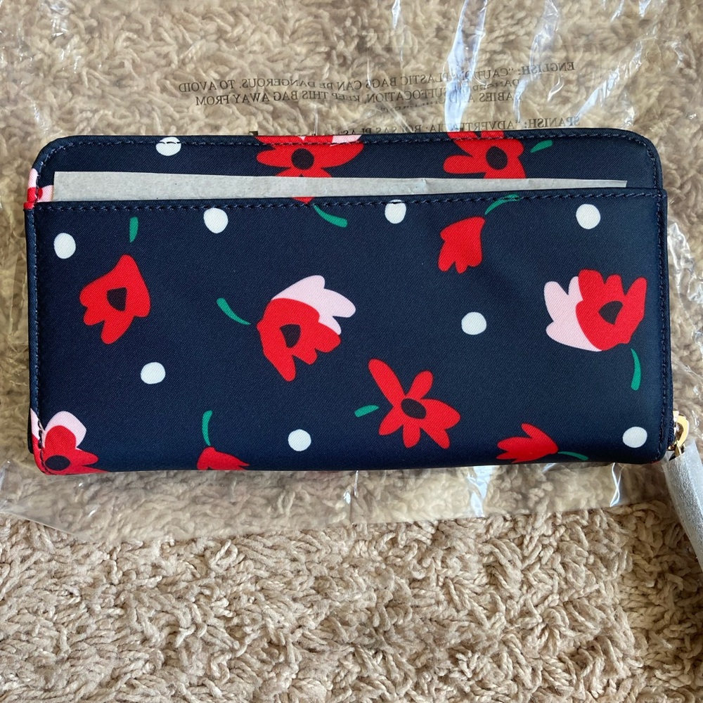 Kate Spade Navy Floral Wallet